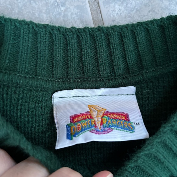 Vintage Mighty Morphing Power Rangers Knit Sweater Made in USA NWT Youth Large - Picture 3 of 7